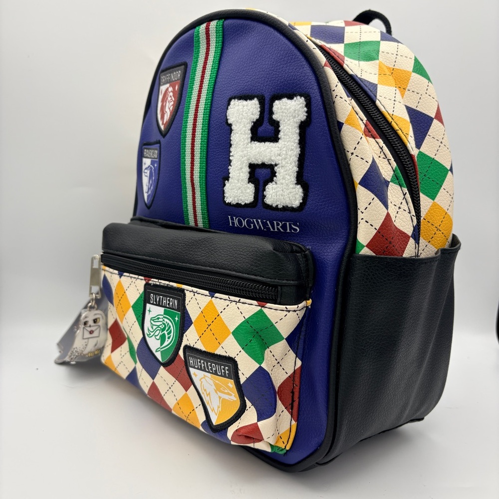 Harry Potter Hogwarts Patch Mini Backpack - Argyl… - image 1